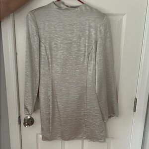 H&M Silver Striped Blouse